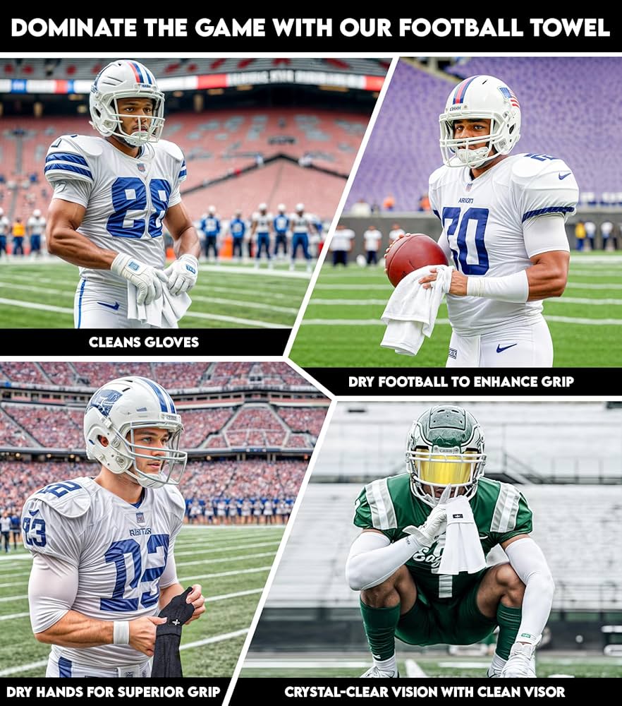 Amazon.com: Exxact Sports Football Towel with Hook & Loop